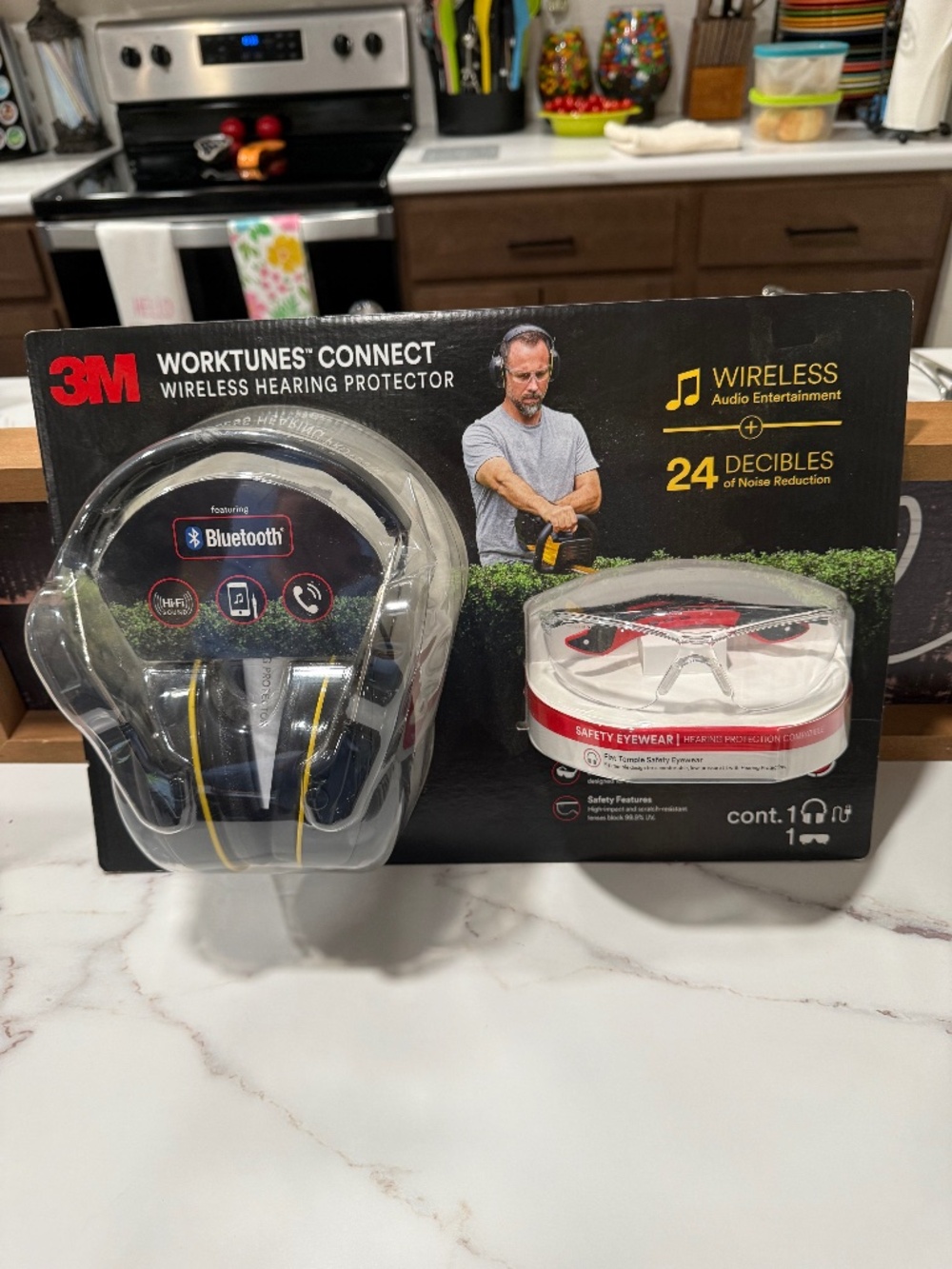 3M Worktunes Connect wireless hearing protector plus comfort, eyewear brand new